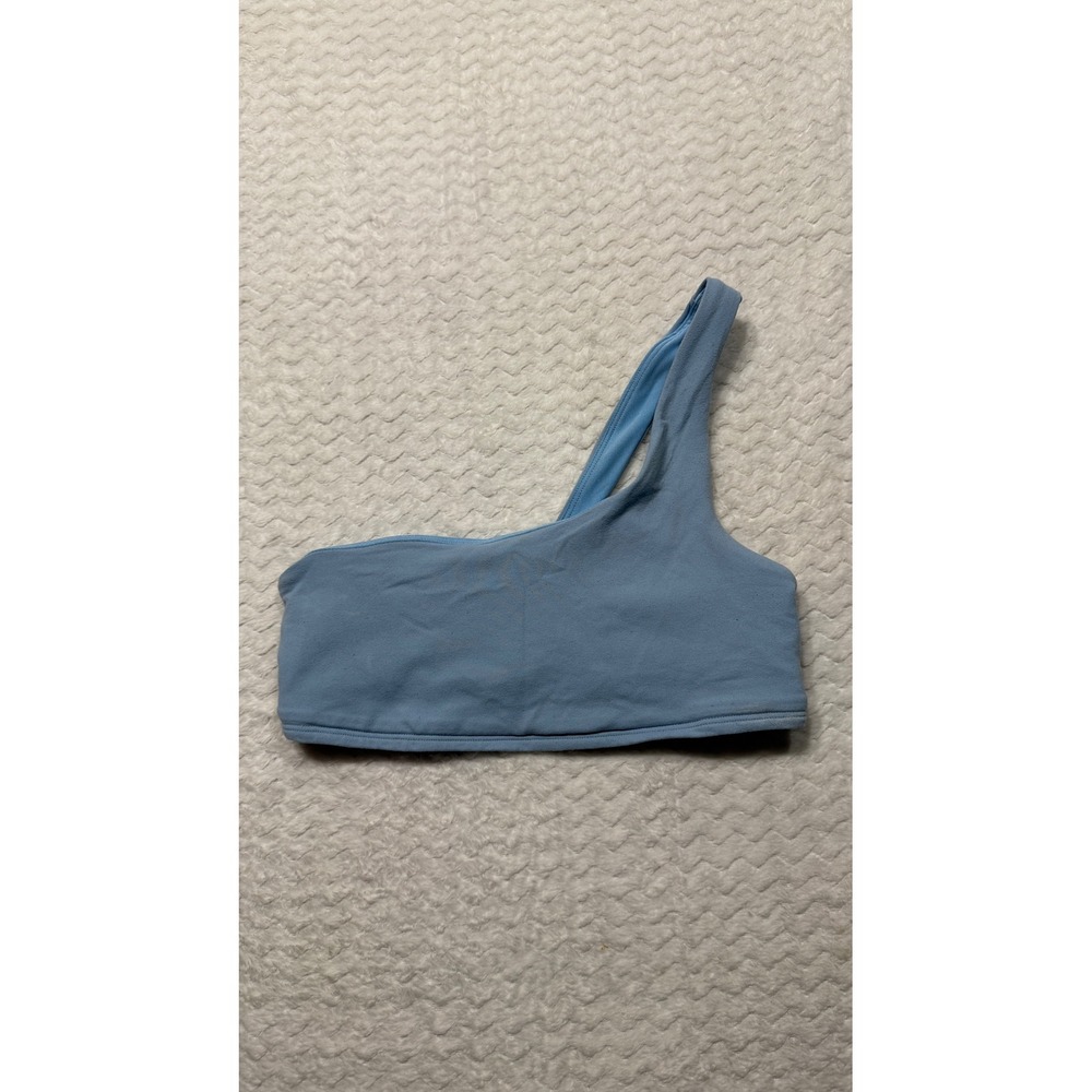 Alo Yoga Womens One Shoulder Sports Bra Light Blue Size S W5682R